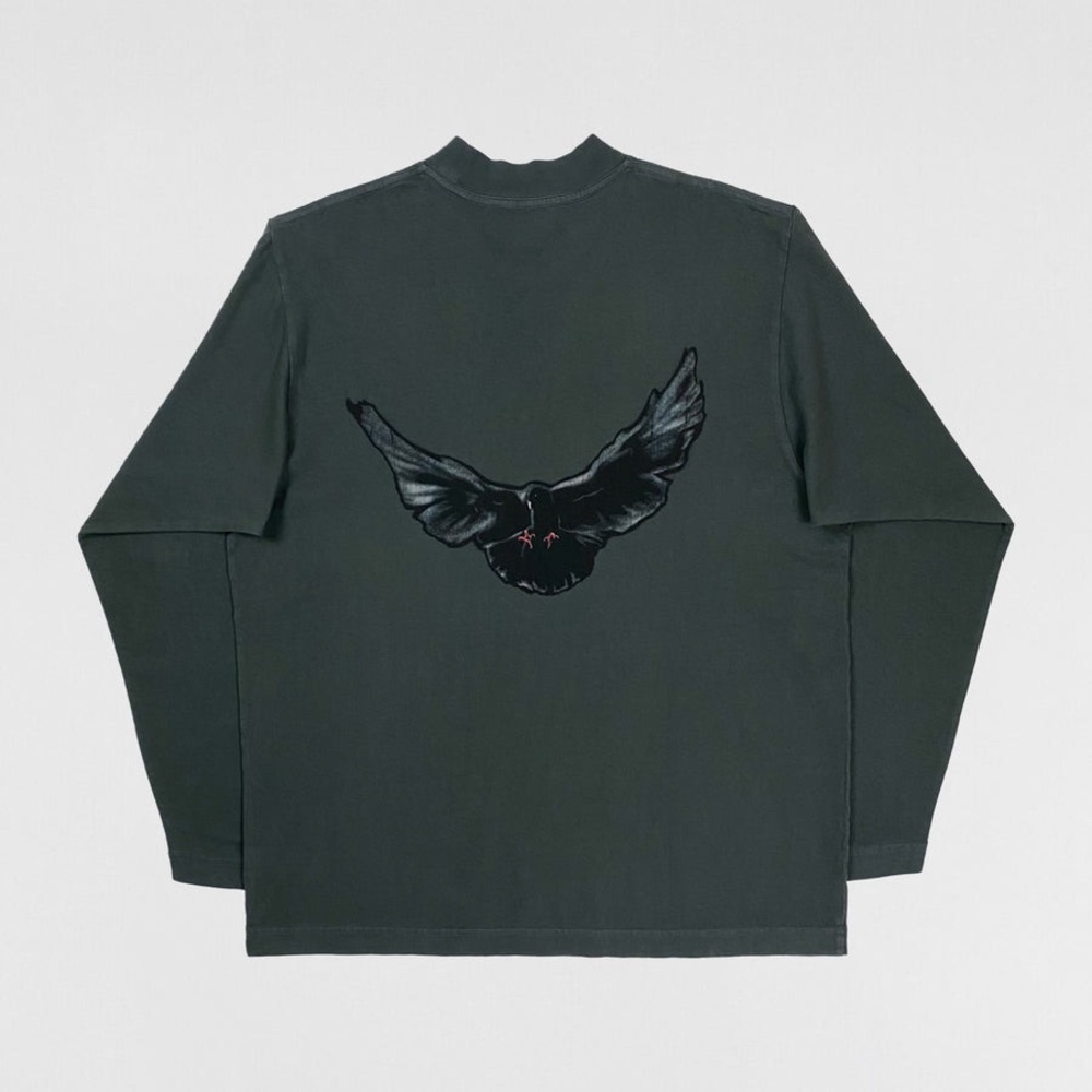 Original 2022 Yeezy Gap YGEBB Long Sleeve DoveT in Dark Green